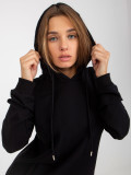 Černé teplákové šaty s kapucí
