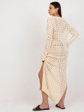 Světle béžové letní pletené šaty