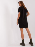Černé basic šaty s krátkým rukávem