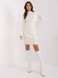 Ecru úpletové šaty