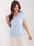 Světlemodré tričko s krátkým rukávem