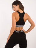 Sportovní černý top bez rukávů
