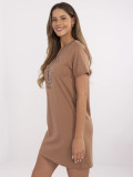 Sportovní mini šaty hnědé