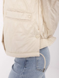 Béžová přechodová bunda s kapucí