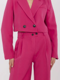 Elegantní komplet v růžové barvě