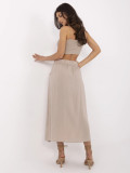 Elegantní midi sukně v béžové barvě