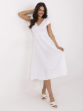 Bílé letní midi šaty
