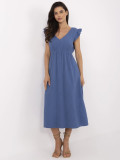 Modré letní midi šaty