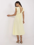 Světle žluté midi šaty
