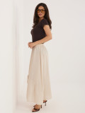 Béžová midi sukně s vázáním