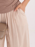 Béžové palazzo kalhoty z viskózy