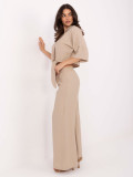 Béžový komplet s 3/4 rukávem