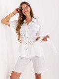 Bílý komplet s košilí a šortkami