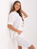 Bílý komplet s košilí a šortkami