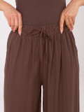 Hnědé palazzo kalhoty z viskózy
