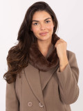 Hnědý dámský nákrčník z jemného polyesteru