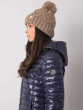 Extra teplá čepice v tmavě béžové barvě s podšívkou