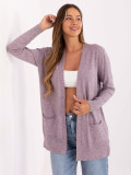 Stylový růžový kardigan s kapsami