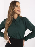 Elegantní košile v tmavě zelené barvě