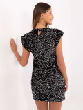 Černé koktejlové mini šaty s flitrovou aplikací