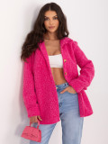 Stylová fuchsiová přechodová bunda s límečkem