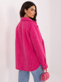Stylová fuchsiová přechodová bunda s límečkem