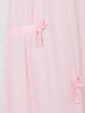 Světle růžová midi sukně s vázáním