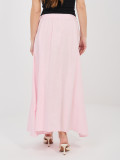 Světle růžová midi sukně s vázáním