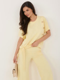 Dámská žlutá souprava s krátkým rukávem