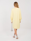Světlé žluté pohodlné teplákové šaty