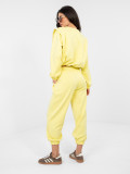 Dámská žlutá souprava s vázáním a vysokým pasem
