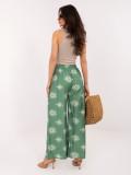 Zelené palazzo kalhoty s páskem