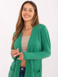 Zelený kardigan s kapsami