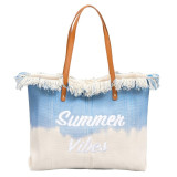 Plážová taška SUMMER VIBES světle modrá