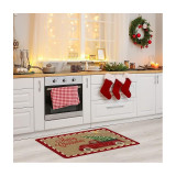 Rohožka s vánočním motivem červená 60x90 cm