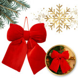 Červená vánoční mašle 20x20 cm