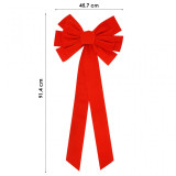 Červená velká vánoční mašle 45,7 x 91,4 cm