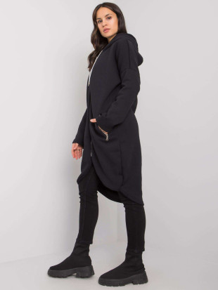 Stylová černá mikina s kapucí