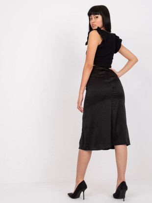Elegantní midi sukně v černé barvě
