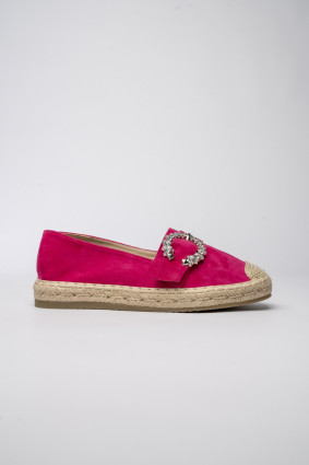 Dámské růžové espadrilky se sponou
