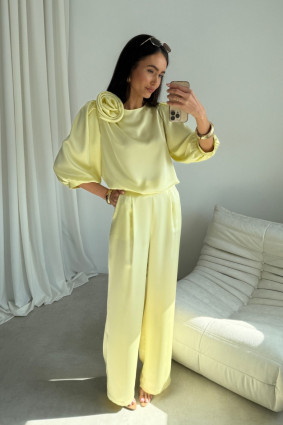 Žluté elegantní kalhoty Elsa