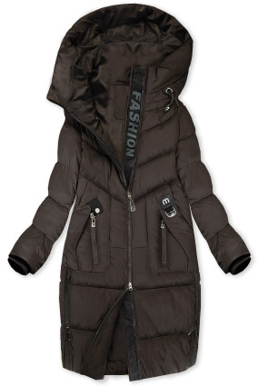 Zimní dámská bunda FASHION čokoládová hnědá