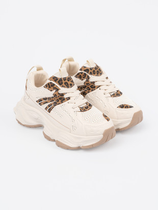 Sneakersy s hrubou podrážkou v animal vzoru