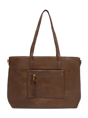 Hnědá kabelka se zlatými prvky