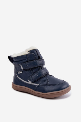 Kožené barefoot sněhule modré