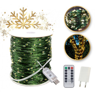 Vánoční světla - 500 LED, 50m, teplá bílá