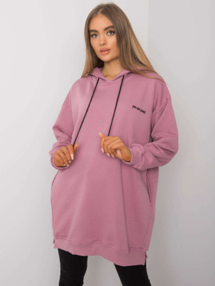 Růžová dámská mikina s kapucí