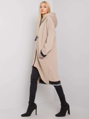 Béžová dámská rozepínací mikina