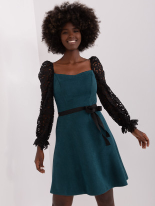 Mořské modré koktejlové šaty