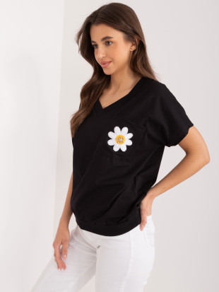 Černé tričko s krátkým rukávem